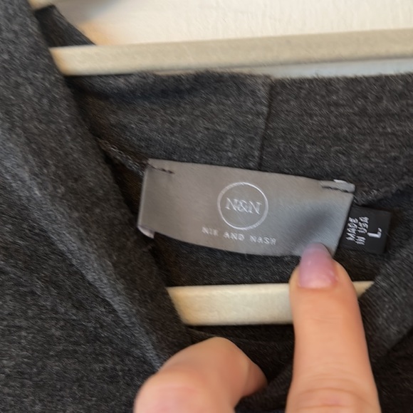 Gray Mock Neck Shift Dress - Picture 2 of 3